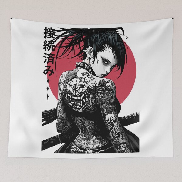 Item preview, Uban Cool Vaporwave Samurai Girl  designed and sold by ShurikenStar.