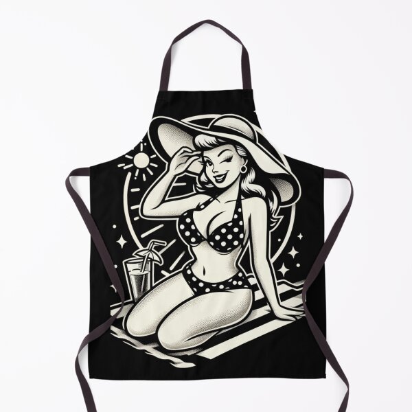Aperçu de l'œuvre Pin-up mignonne en maillot de bain créée et vendue par PulpVintage.