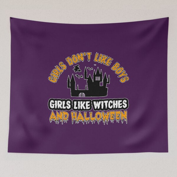 Item preview, Girls Don't Like Boys, Girls Like Witches and Halloween designed and sold by wazhyp.