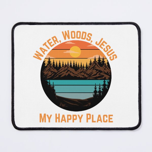 Item preview, Water, Woods, Jesus, My Happy Place, orange designed and sold by Redeemed365.