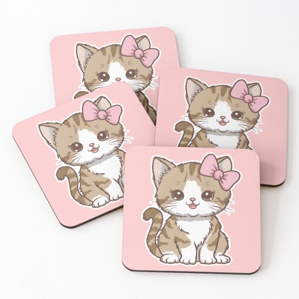 Item preview, Kitten is wearing a pink bow designed and sold by SwiftEagleFly.