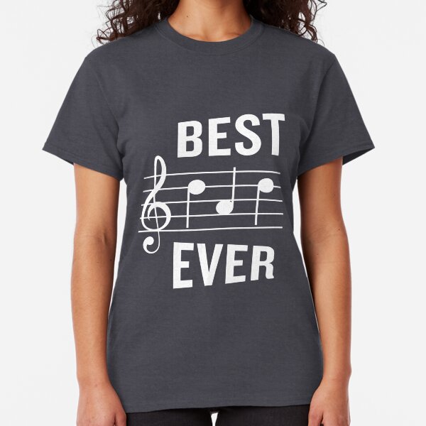 Best Dad Ever Funny Music Note Father's Gift Classic T-Shirt