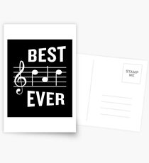 Best Dad Ever Funny Music Note Father's Gift Postcards