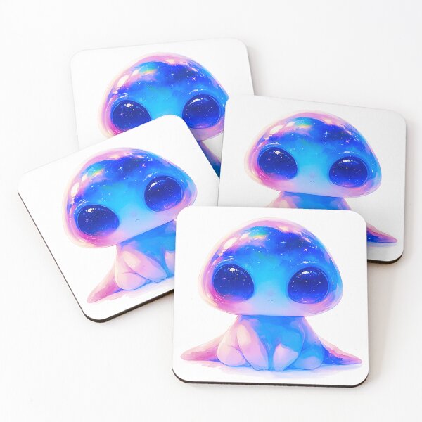 Item preview, Cosmic Alien Blob Sticker with Starry Eyes designed and sold by Pocket Money Stickers.