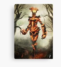 Skyrim Flame Atronach Fan Art Poster Canvas Print