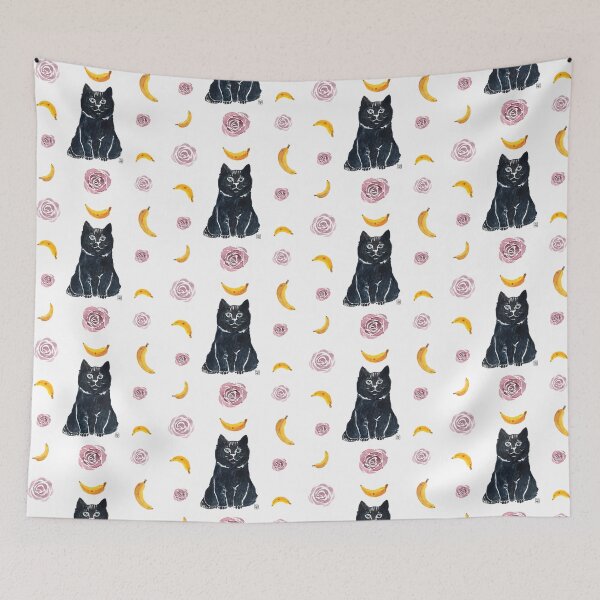 Item preview, Cat | Rose | Banana pattern designed and sold by Anne Pennypacker.