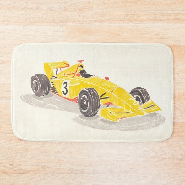 Item preview, yellow race car 3 designed and sold by cosmosadventure.