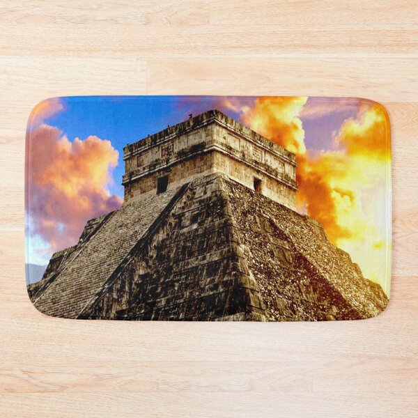 Item preview, El Castillo's Hidden Pyramid Chichen Itza Mexico Advertising Print designed and sold by posterbobs.