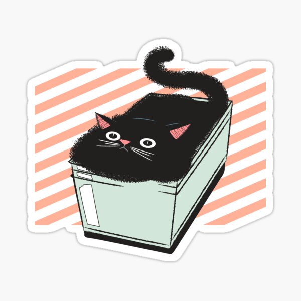 Item preview, Cat in a Bin designed and sold by PB-Sandwich.