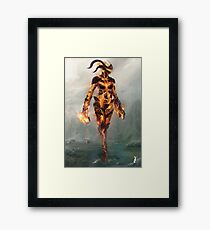 Skyrim Flame Atronach Alternative Fan Art Poster Framed Print