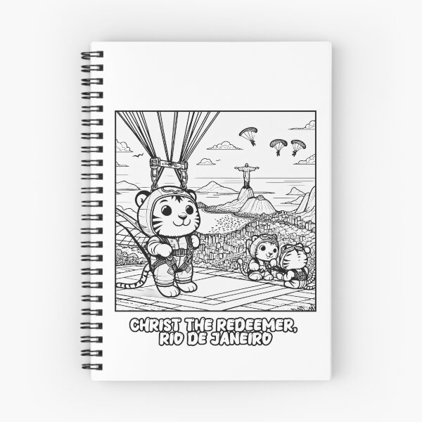 Item preview, Kawaii Tiger Hang Gliders: Rio de Janeiro Christ Redeemer Adventure Art designed and sold by ExtraMessages.