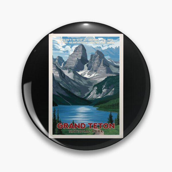 Item preview, Grand Teton National Park, Vintage Travel designed and sold by PinkandP.