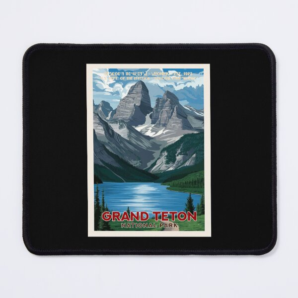 Item preview, Grand Teton National Park, Vintage Travel designed and sold by PinkandP.