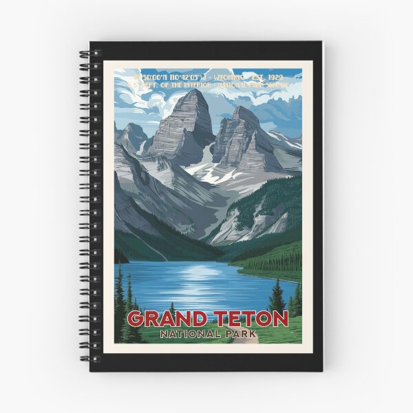 Item preview, Grand Teton National Park, Vintage Travel designed and sold by PinkandP.