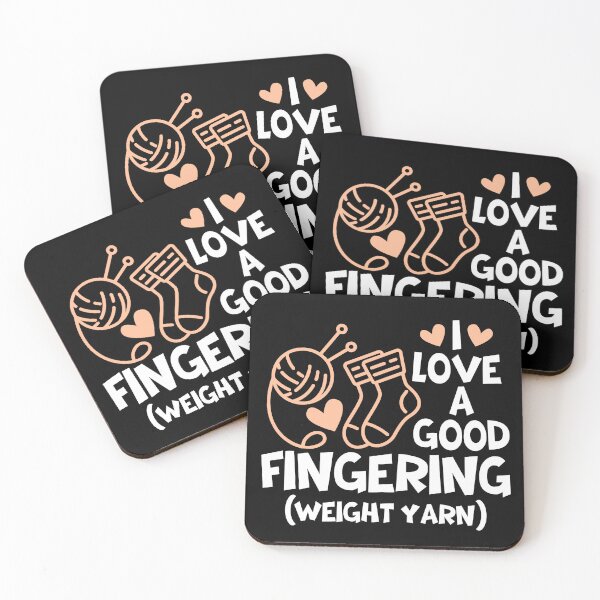 Item preview, I love a good fingering - knitting humor designed and sold by EvergreenWhimsy.