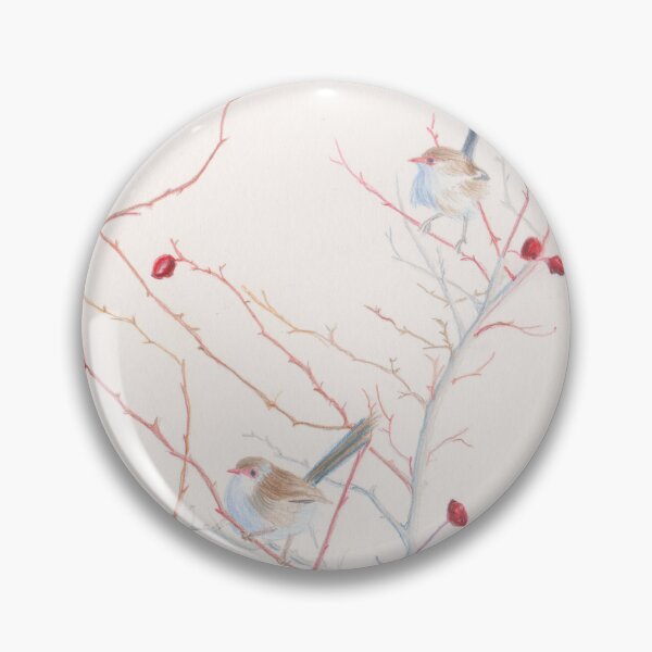 Item preview, Wrens on branches designed and sold by Sandra Johnston.