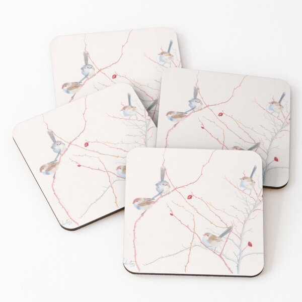Item preview, Wrens on branches designed and sold by Sandra Johnston.