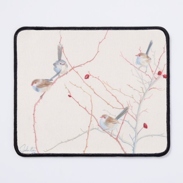 Item preview, Wrens on branches designed and sold by Sandra Johnston.