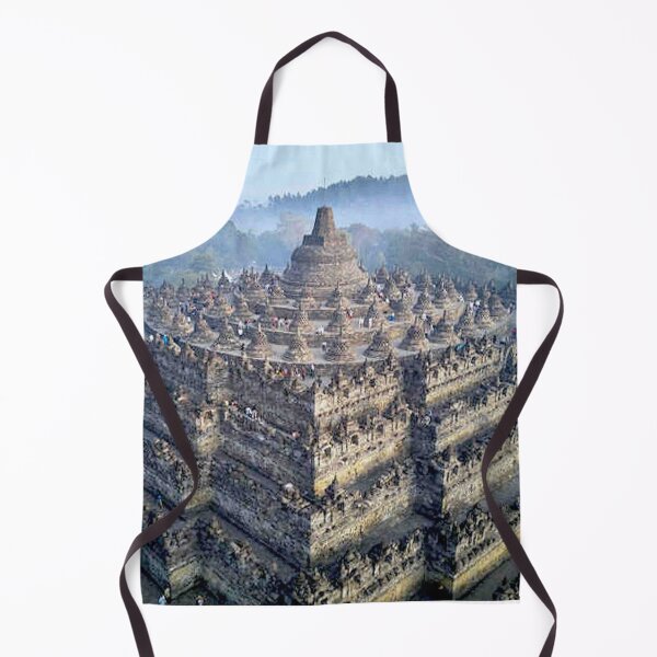 Artikelvorschau, Borobudur Java Pyramide in Indonesien Reise- und Tourismuswerbung Druck entworfen und verkauft von posterbobs.