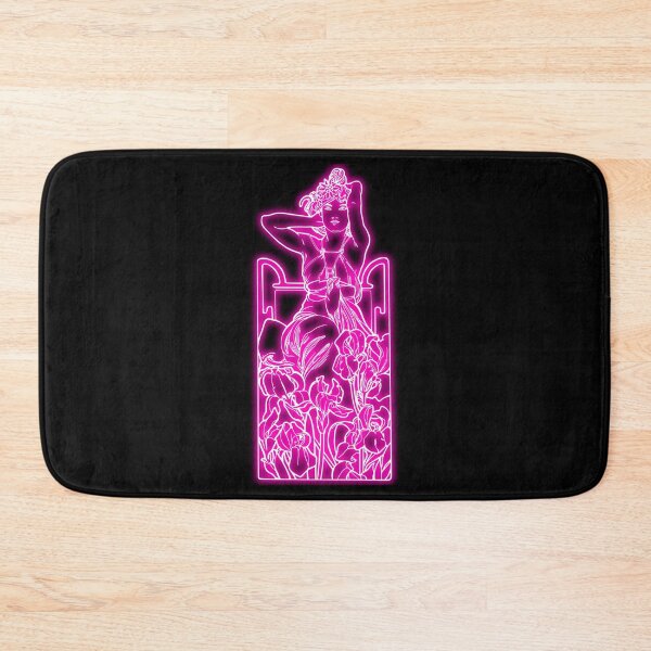 Item preview, Alphonse Mucha Amethyste Pink Neon designed and sold by lachataigne.