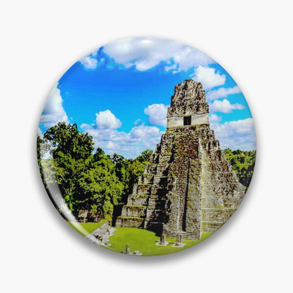 Item preview, Maya Settlement Pyramids at Tikal North Guatemala Travel Advertising Print designed and sold by posterbobs.