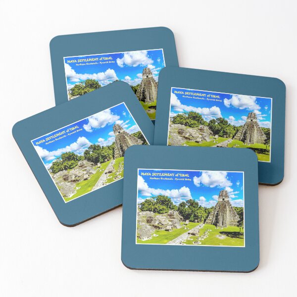 Item preview, Maya Settlement Pyramids at Tikal North Guatemala Travel Advertising Print designed and sold by posterbobs.