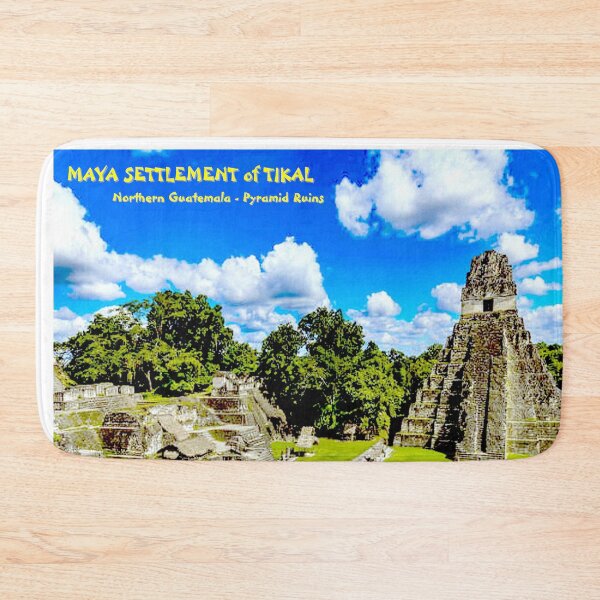Item preview, Maya Settlement Pyramids at Tikal North Guatemala Travel Advertising Print designed and sold by posterbobs.