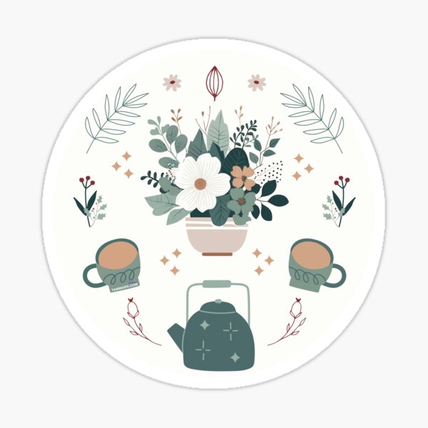 Item preview, Hygge Art | Warm drinks And Flowers | Norwegian , Nordic, Scandinavian | Cozy Minimalist Relaxing designed and sold by TammarsDesigns.