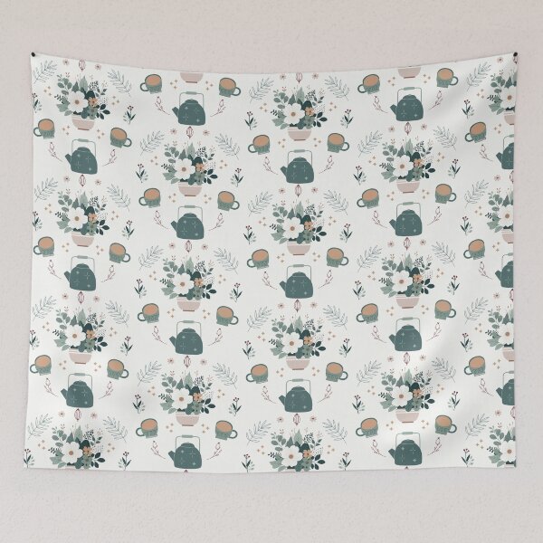 Item preview, Hygge Art | Warm drinks And Flowers | Norwegian , Nordic, Scandinavian | Cozy Minimalist Relaxing | Calmness collection designed and sold by Made by Tamar.