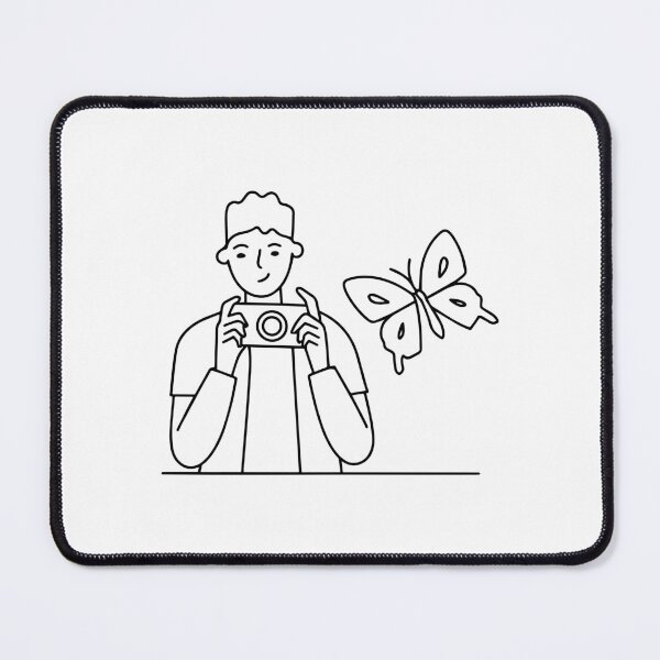 Item preview, Nature enthusiast snapping a butterfly designed and sold by rasagamastore.