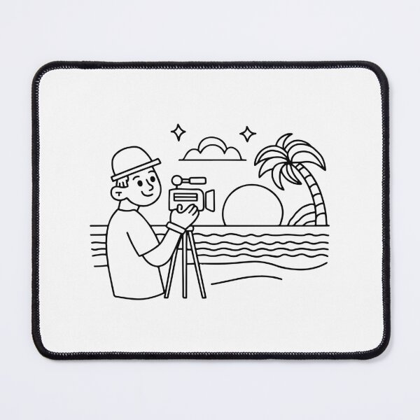 Item preview, Filmmaker recording a sunset on the beach designed and sold by rasagamastore.