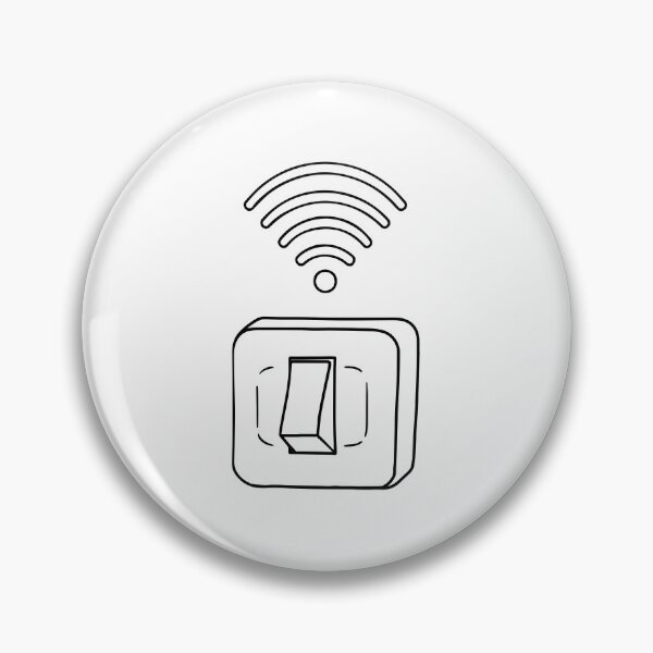 Item preview, on/off switch with Wi-Fi symbol above designed and sold by rasagamastore.
