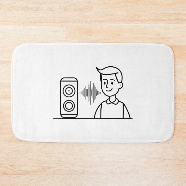 Item preview, Modern smart speaker with sound waves designed and sold by rasagamastore.