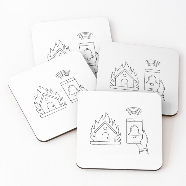Item preview, house fire alert notification from smartphone designed and sold by rasagamastore.