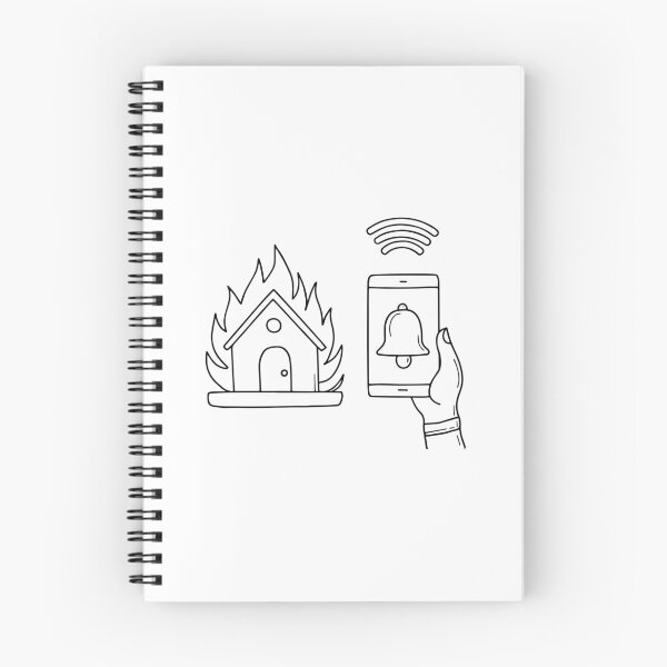Item preview, house fire alert notification from smartphone designed and sold by rasagamastore.