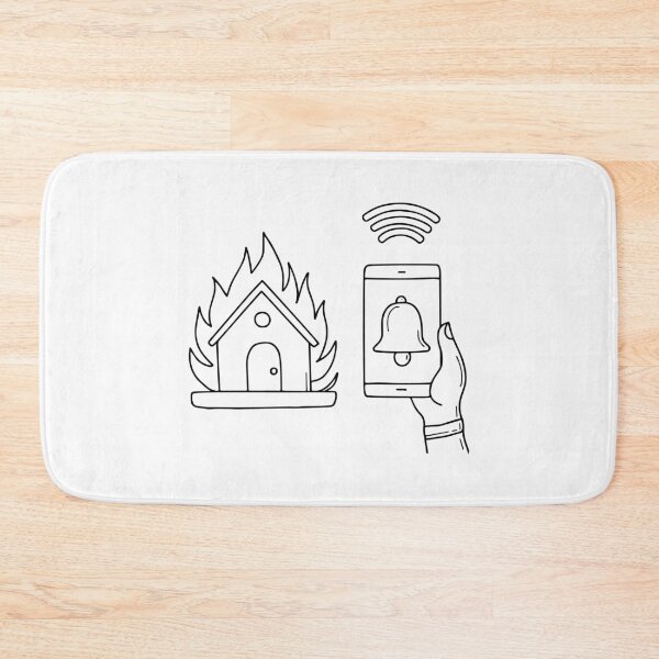 Item preview, house fire alert notification from smartphone designed and sold by rasagamastore.