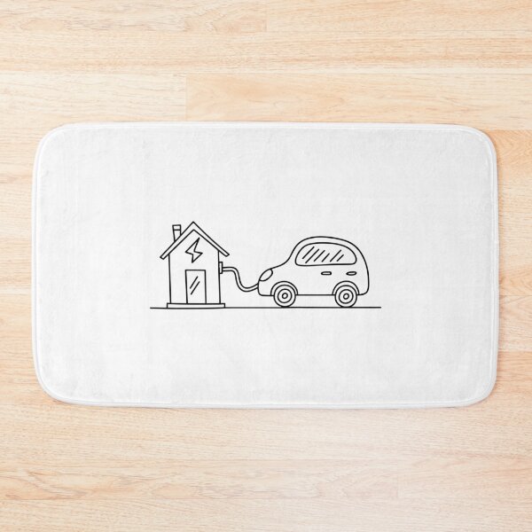 Item preview, Drawing of electric car charging in smart house designed and sold by rasagamastore.