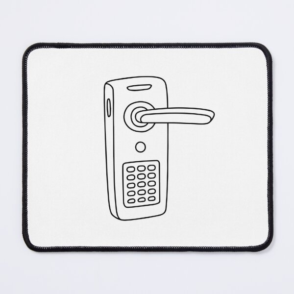 Item preview, smart door handle with pin number button designed and sold by rasagamastore.