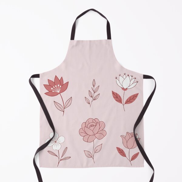Item preview, cute pink red flowers watercolor set plant lineart designed and sold by rlav123.