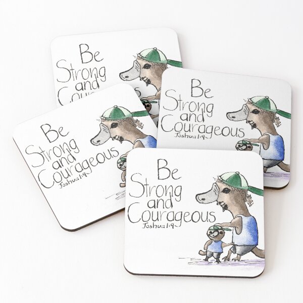 Item preview, Platypus Power Be Strong and Courageous Fatherly Advice Dad's Words of Wisdom designed and sold by Jaana Day.