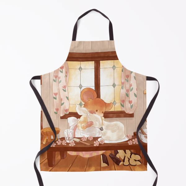 Item preview, Cottagecore Mouse Making a Cake Inside a Cozy Cottage designed and sold by Jieul.