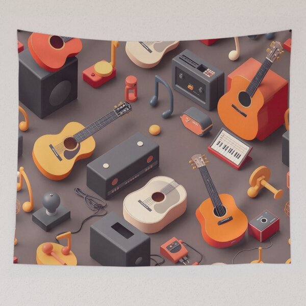 Item preview, Music pattern #24 designed and sold by Kaleidoscope Print.