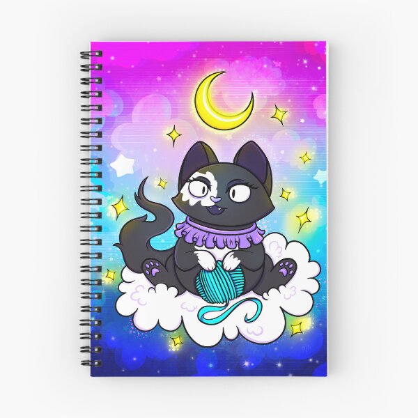 Item preview, Neon Spacecore Black Cat with Bright Stars  designed and sold by mcrow-creations.