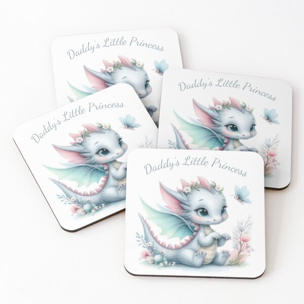 Item preview, Cute Baby Dragon Watercolour Art Daddy's Little Princess designed and sold by ChuChiDesign.