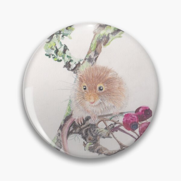 Item preview, Harvest mouse on branch designed and sold by Sandra Johnston.