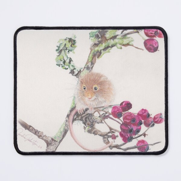 Item preview, Harvest mouse on branch designed and sold by Sandra Johnston.