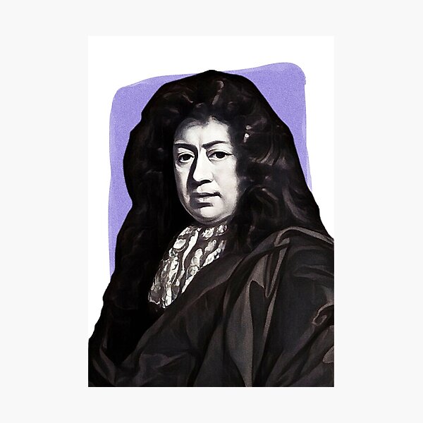 Item preview, English diarist Samuel Pepys - Purple - illustration designed and sold by Litstoy.