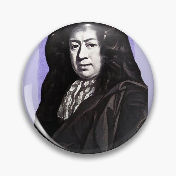 Item preview, El diarista inglés Samuel Pepys - Púrpura - ilustración designed and sold by Litstoy.