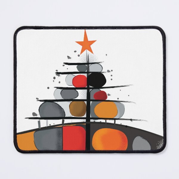 Item preview, Christmas Bauhaus inspired art work, Modern and Bright Holiday Christmas tree, Bright Abstract Xmas, Gift Ideas, Midcentury modern designed and sold by BrightStreet.