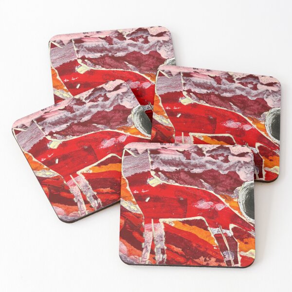 Item preview, Desert dingo amongst black roly poly bush designed and sold by WildLadyWood.
